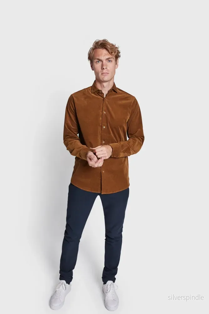 BS Jallow Casual Modern Fit Skjorta - Ockra - Bild 3