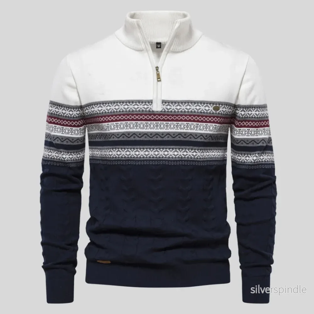 Ethan | Klassisk Långärmad Crew Neck Pullover - Bild 2