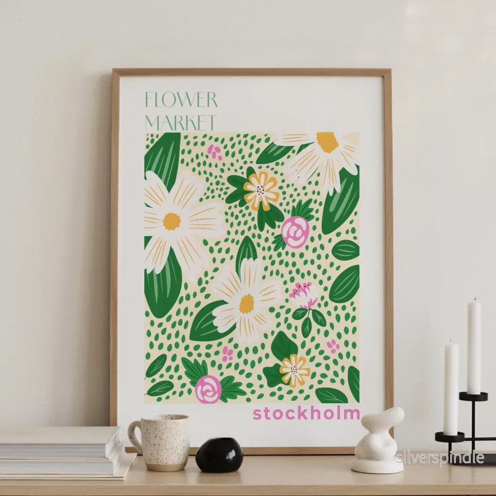Blomsterposter Stockholm Grafisk