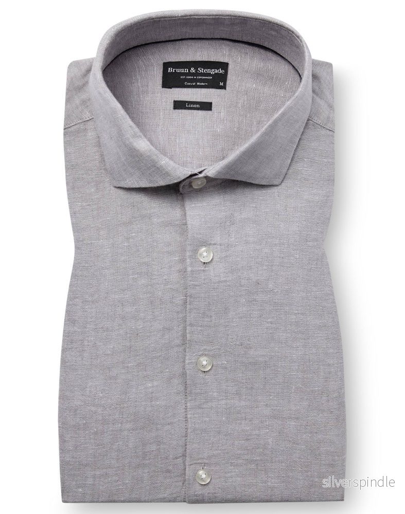 BS Tahaka Casual Modern Fit Skjorta - Light Grey
