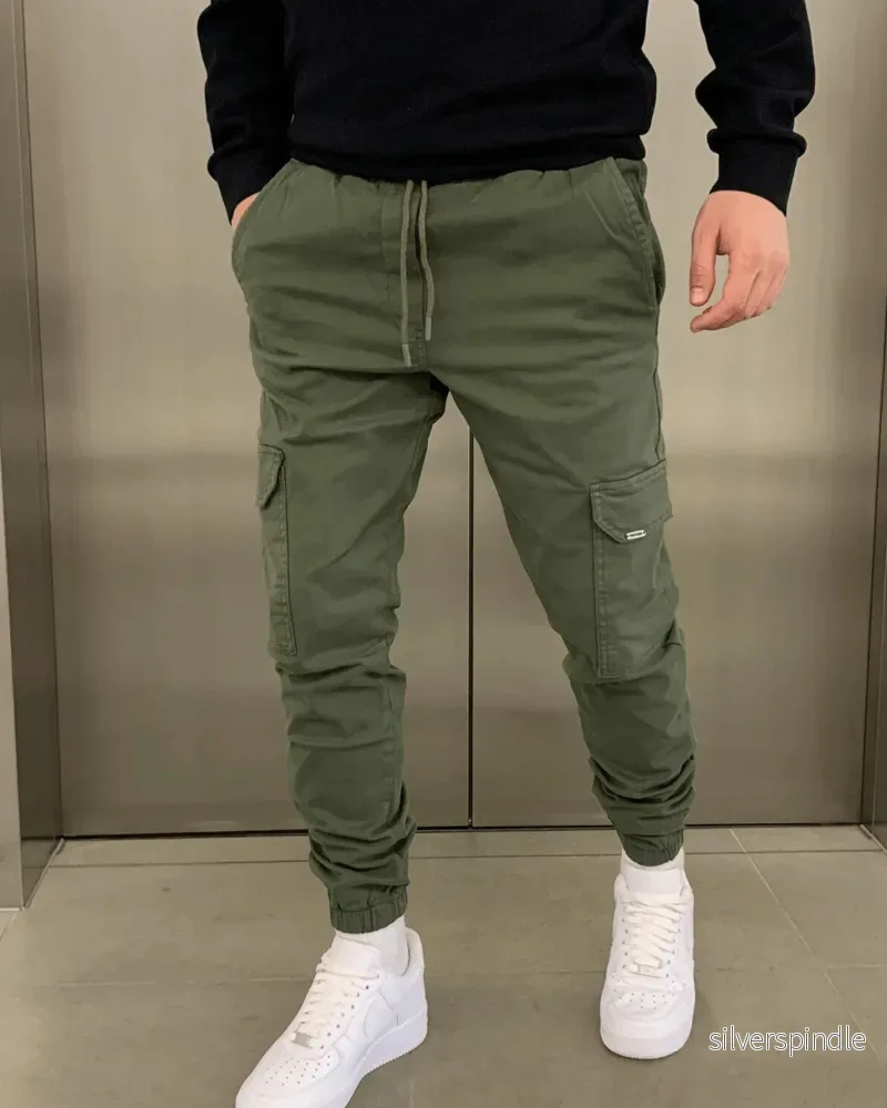 Liam | Avslappnad Modern Cargo Jogger Med Funktionella Fickor - Bild 3
