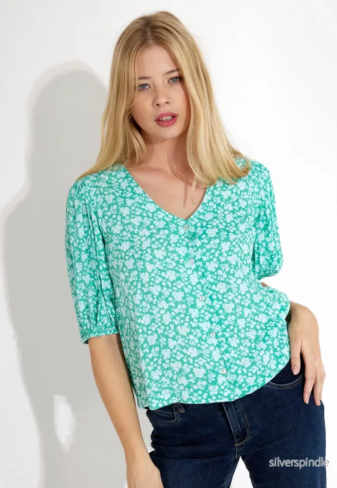 AMANDA BLUS – Green flwr AMANDA BLUS – Green flwr