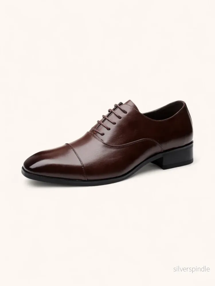 Klassiska Oxford-klänningsskor för Män med Polerad Siluett | Elegant Stil för Formella Tillfällen - Bild 3