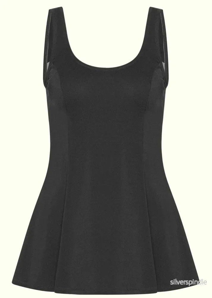 Swim dress’ baddräkt med kjol – svart