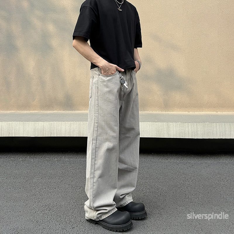 Oliver | Grå Retro Vida Ben Byxor Dam för Avslappnad Stil - Bild 3