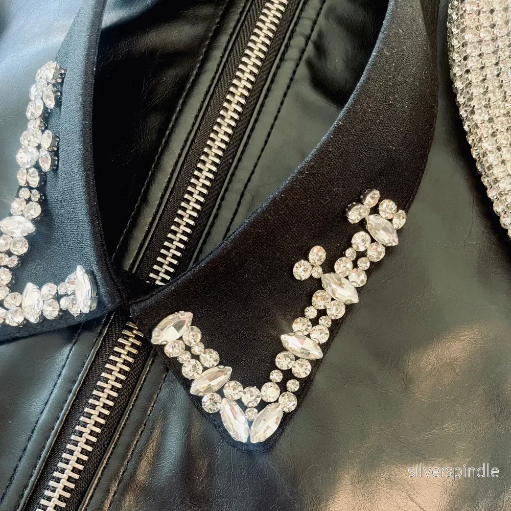 Black rhinestone collar - Bild 3