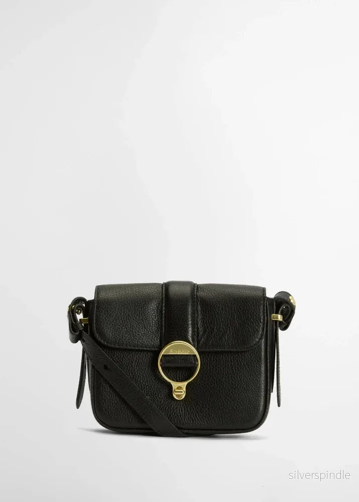 Barbour Mini Rosa leather Crossbody Bag Black