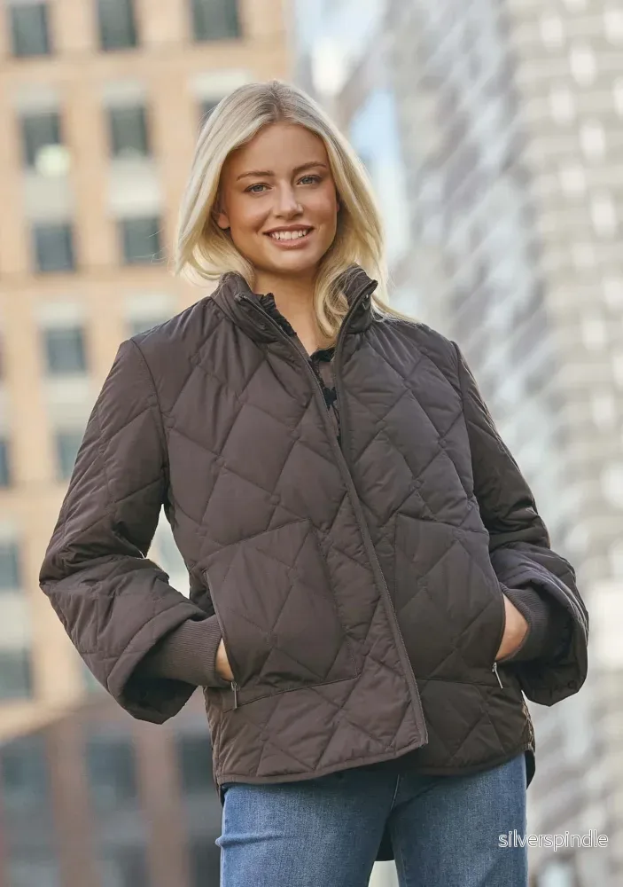 Diddi Quilted Jacket – Dark brown Diddi Quilted Jacket – Dark brown