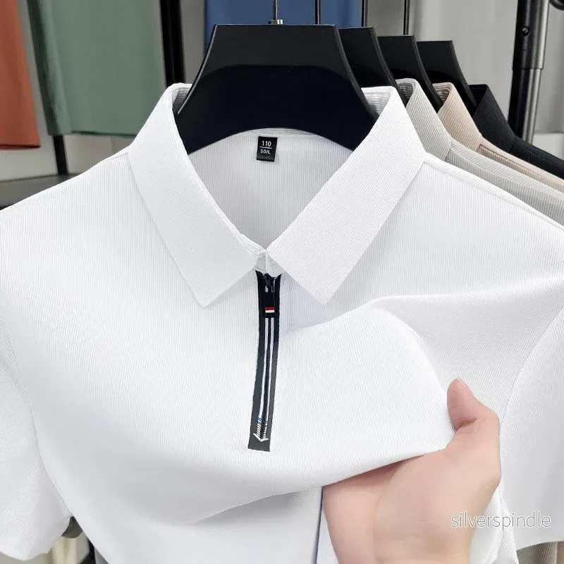 Ethan | Slim Fit Halv Dragkedja Polotröja för Sommarbruk - Bild 3