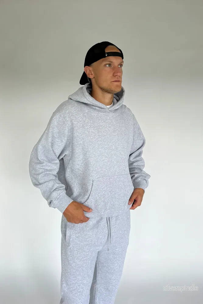 Light Grey Melange Hoodie