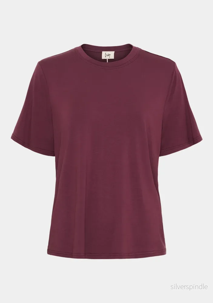 Gritt O-Neck T-Shirt – Wine Gritt O-Neck T-Shirt – Wine