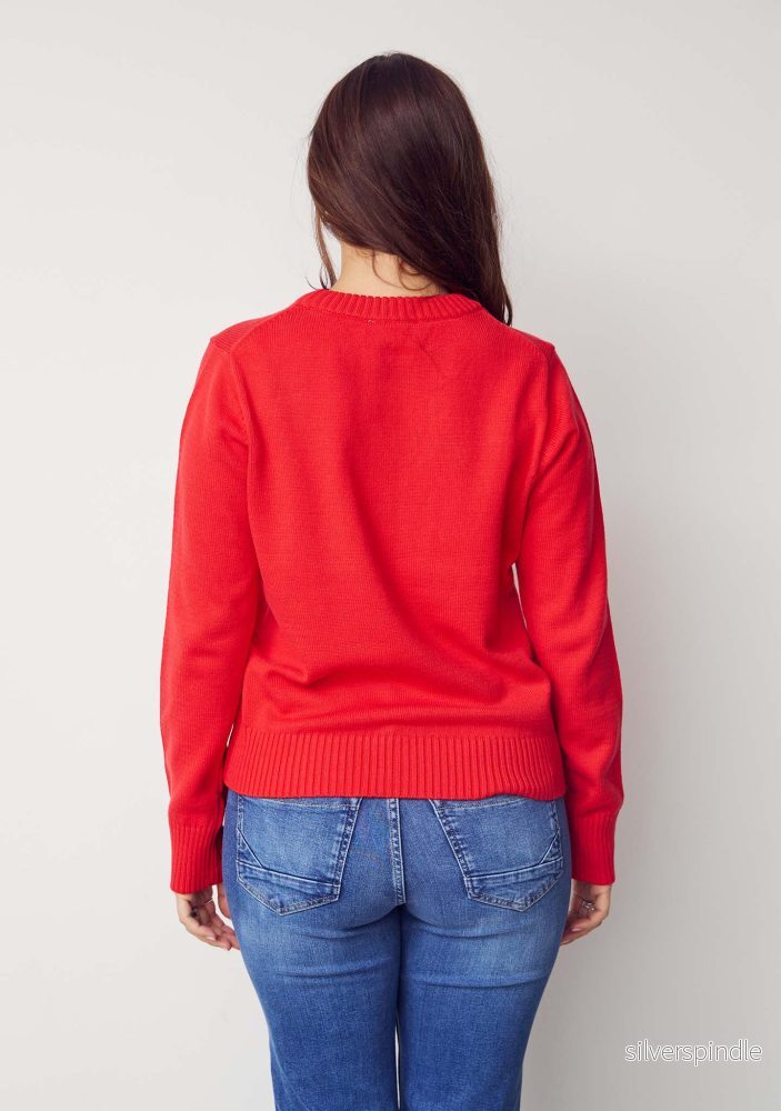 Gwen Basic Pullover - Fresh Red - Bild 2