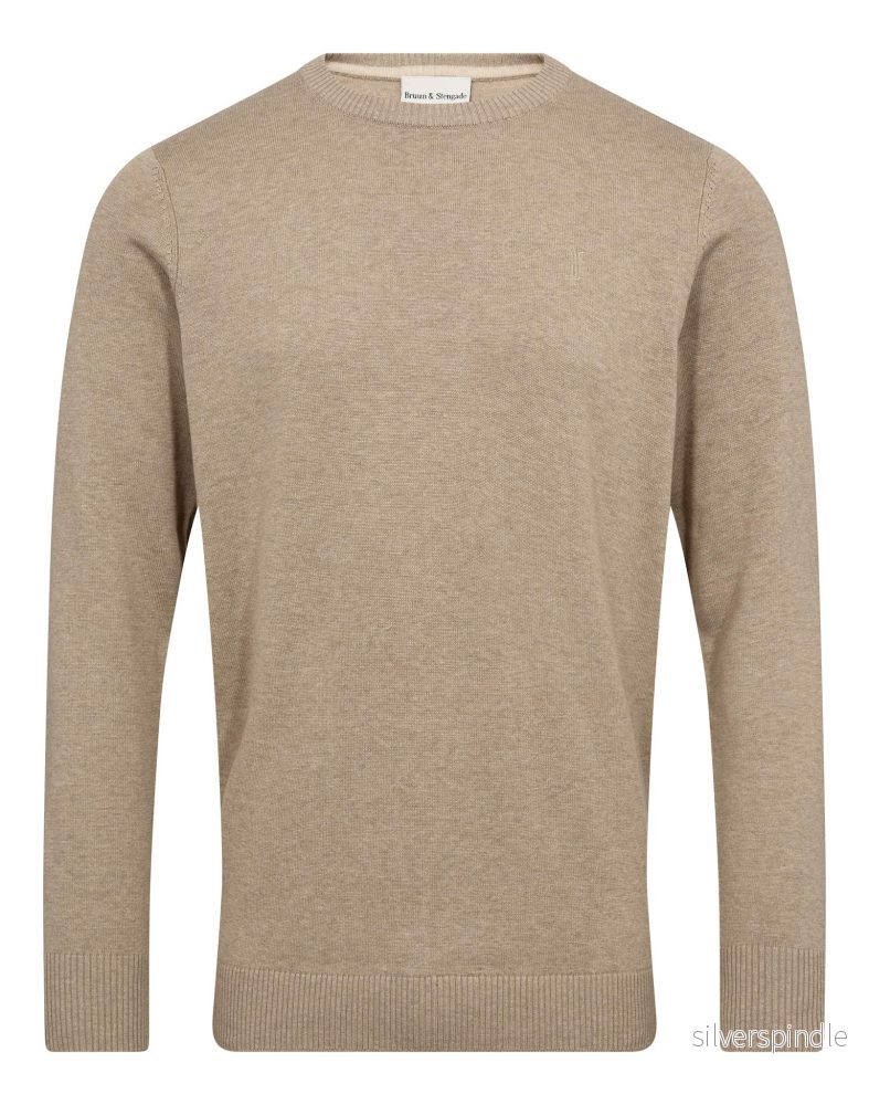 BS Jupiter Regular Fit Stickat - Light Brown