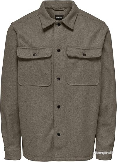 ASH OVERSHIRT WOOLEN LOOK BUNGEE CORD ASH OVERSHIRT WOOLEN LOOK BUNGEE CORD