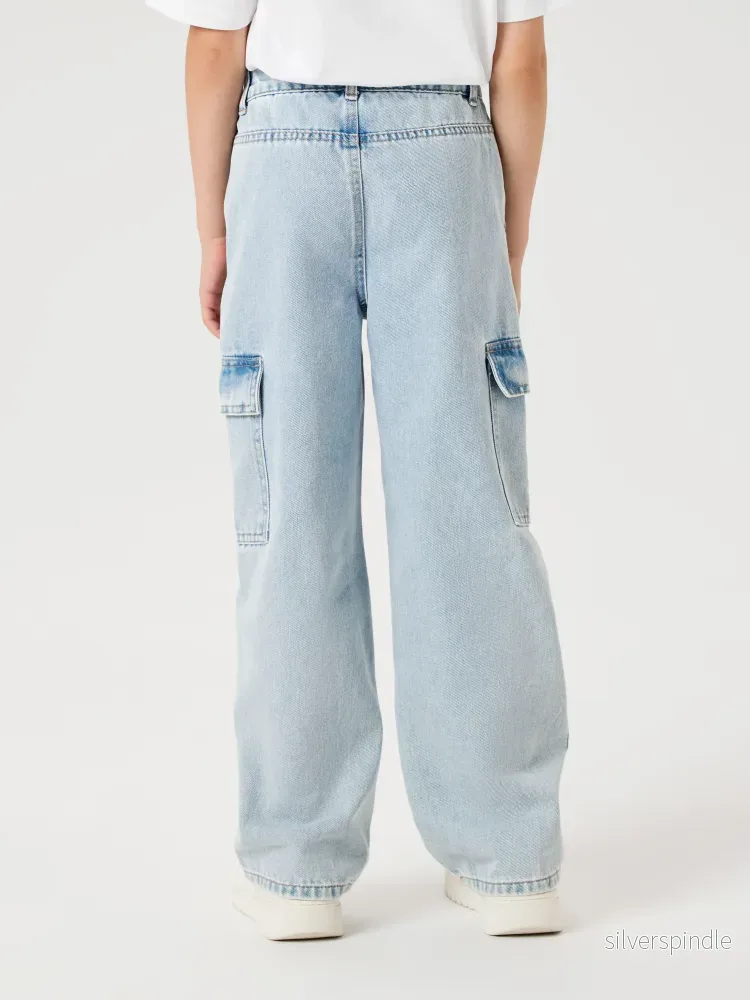 Ljusblå Cargo Jeans - Bild 3
