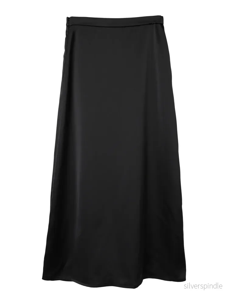 LÅNG SATIN KJOL LÅNG SATIN KJOL