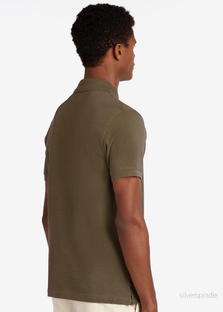 Barbour Tartan Pique Polo Dark Olive - Bild 3