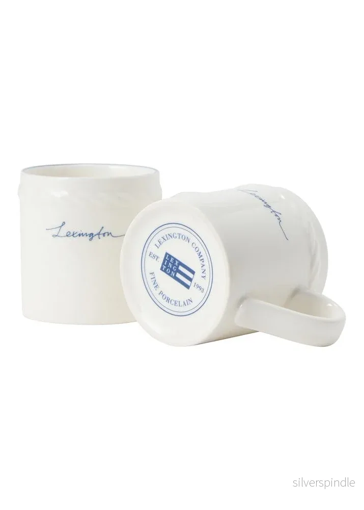Lexington Porcelain Espresso Mug Wh/Blue - Bild 2