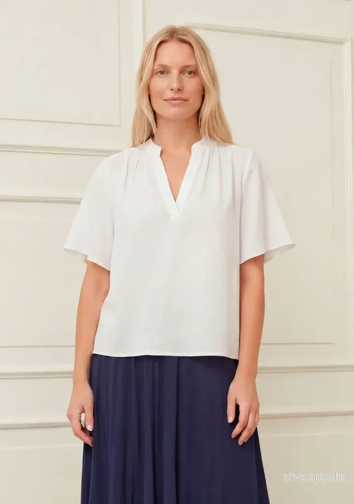 Pearl s/s Blouse - White