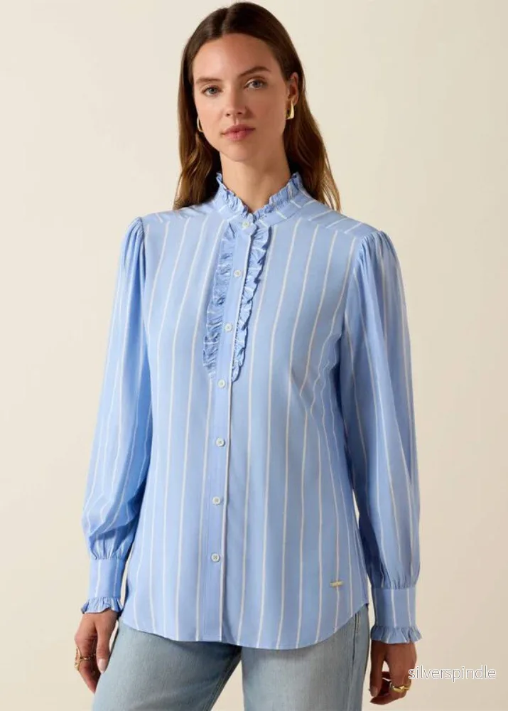 Ariat Cricklade LS Blus Pacific Blue Stripe Ariat Cricklade LS Blus Pacific Blue Stripe