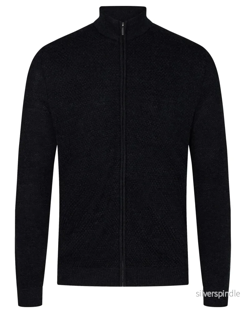 BS Conrad regular fit Stickad tröja – Thunder