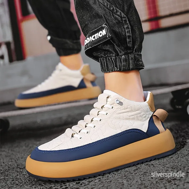 Ethan | Snygga Herr Sneakers med Snörning och Tjock Gummisula - Bild 2