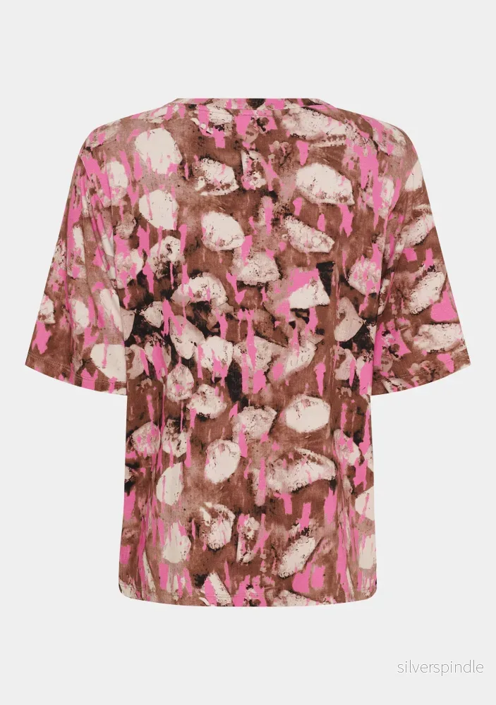 Louis Basic T-shirt - Luxury Camel w/Pink - Bild 2