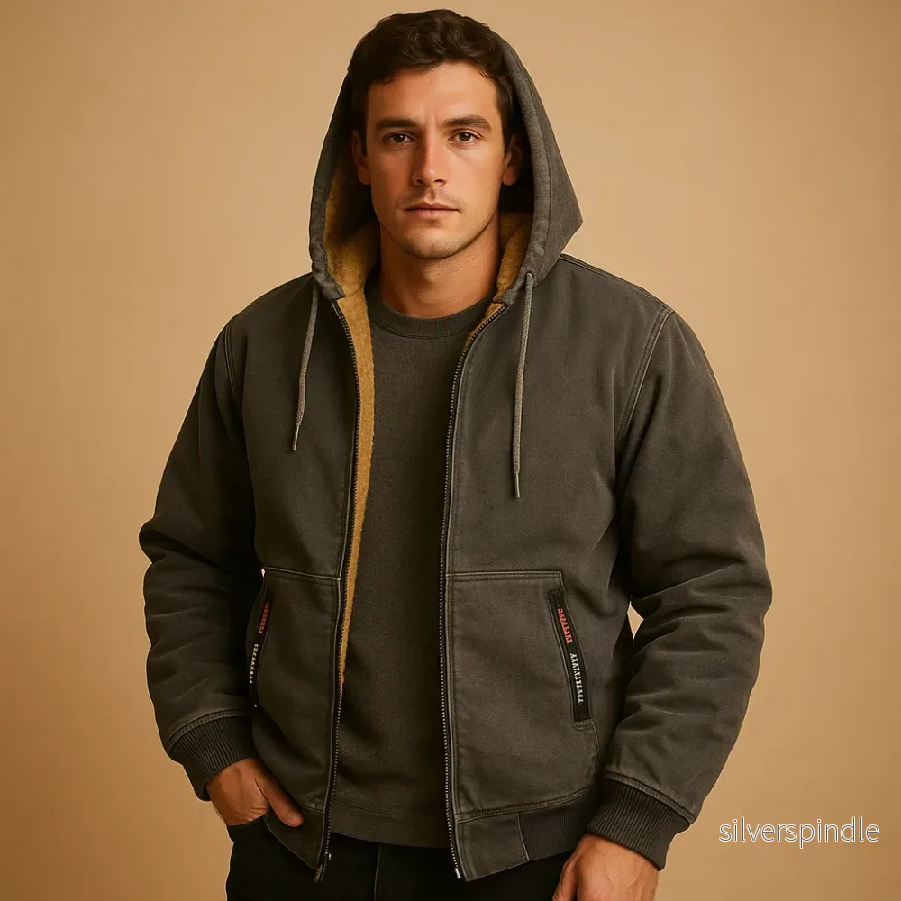 Mångsidig Herrkofta | Zip-up Cardigan med Mjuk Stickad Struktur | Avslappnad Passform för Vardagsbruk