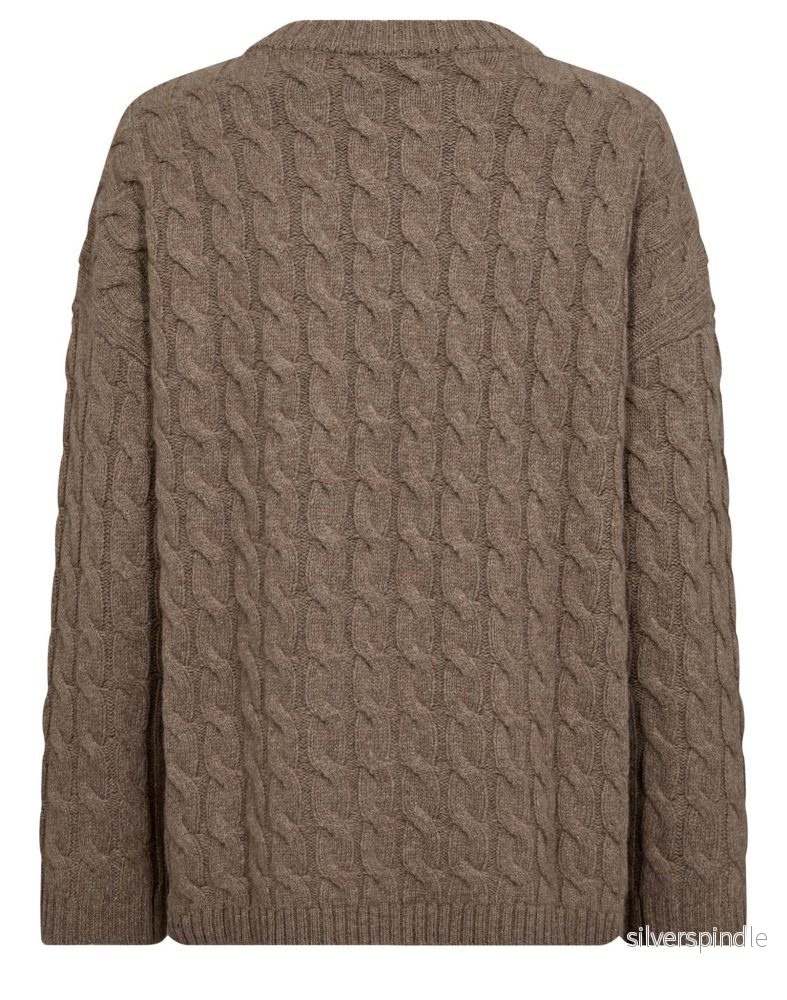 BS Miranda Regular Fit Stickat - Brown - Bild 2