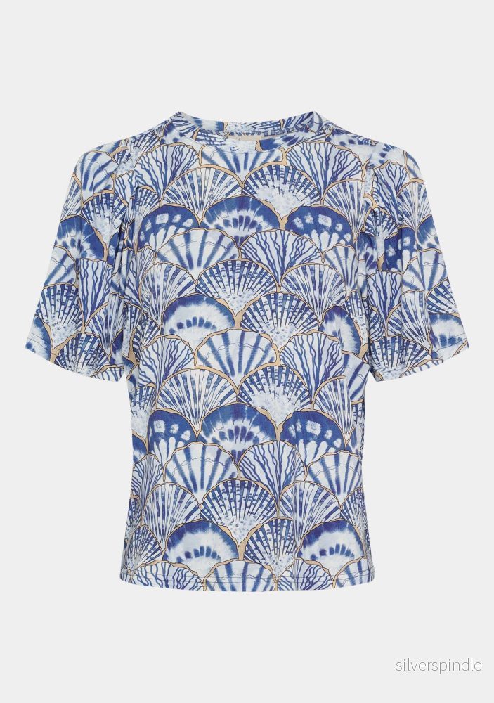 Louis Printed T-shirt – Blue Seashell Louis Printed T-shirt – Blue Seashell