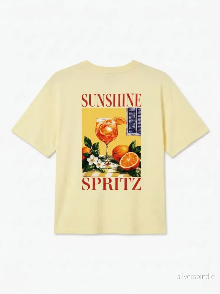 PAULINA THEA T-SHIRT FRENCH VANILLA/ APEROL PAULINA THEA T-SHIRT FRENCH VANILLA/ APEROL