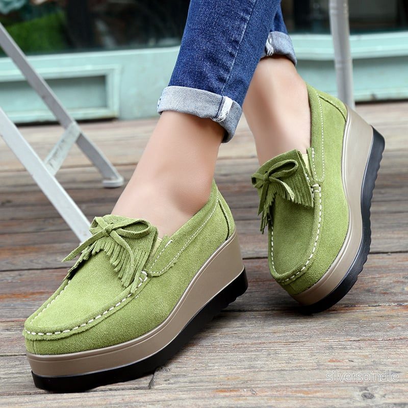 Emily | Elegant Slip-On Kilskor med Tofsrosett - Bild 2