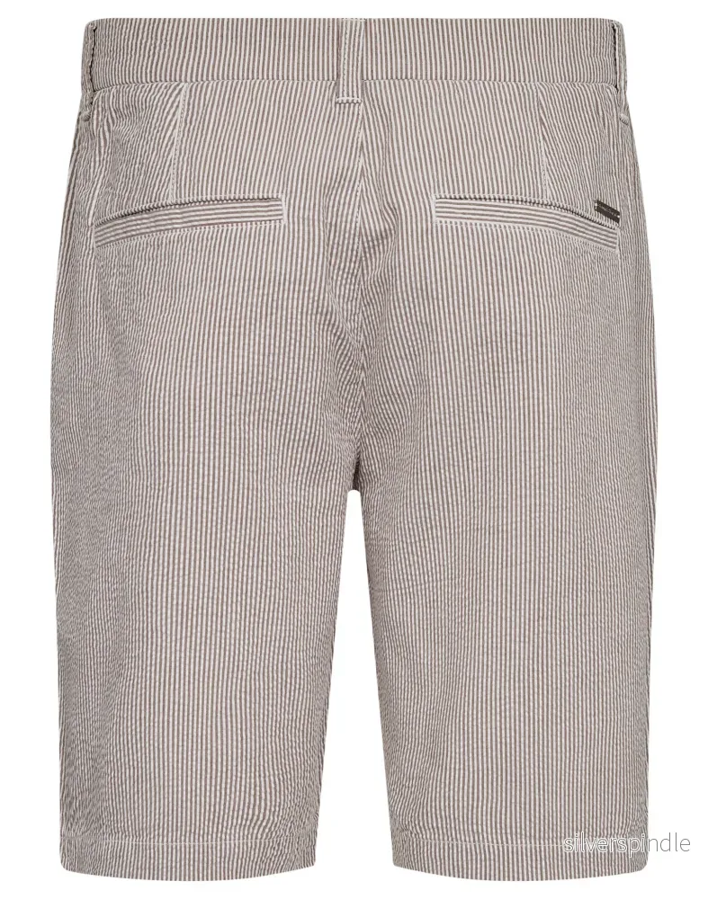 BS Elio Regular Fit Shorts - Brun/Vit - Bild 2