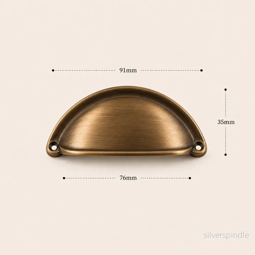 Skålhandtag i brons – klassisk design - Bild 3