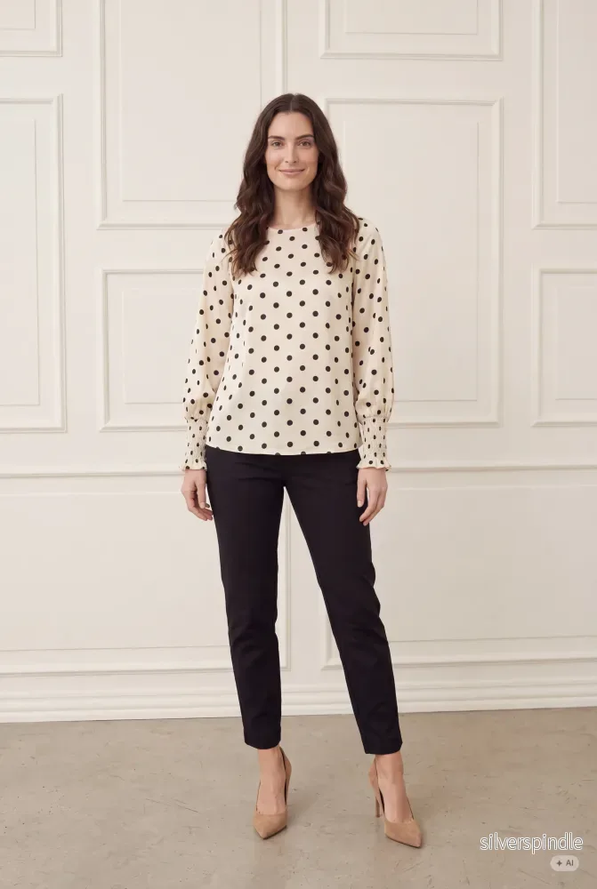 Kleo Blouse - Cream w/Dots - Bild 2