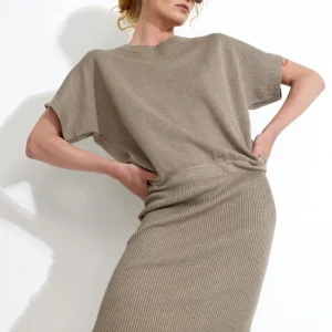 DRESS KLÄNNING – Desert taupe melange DRESS KLÄNNING – Desert taupe melange