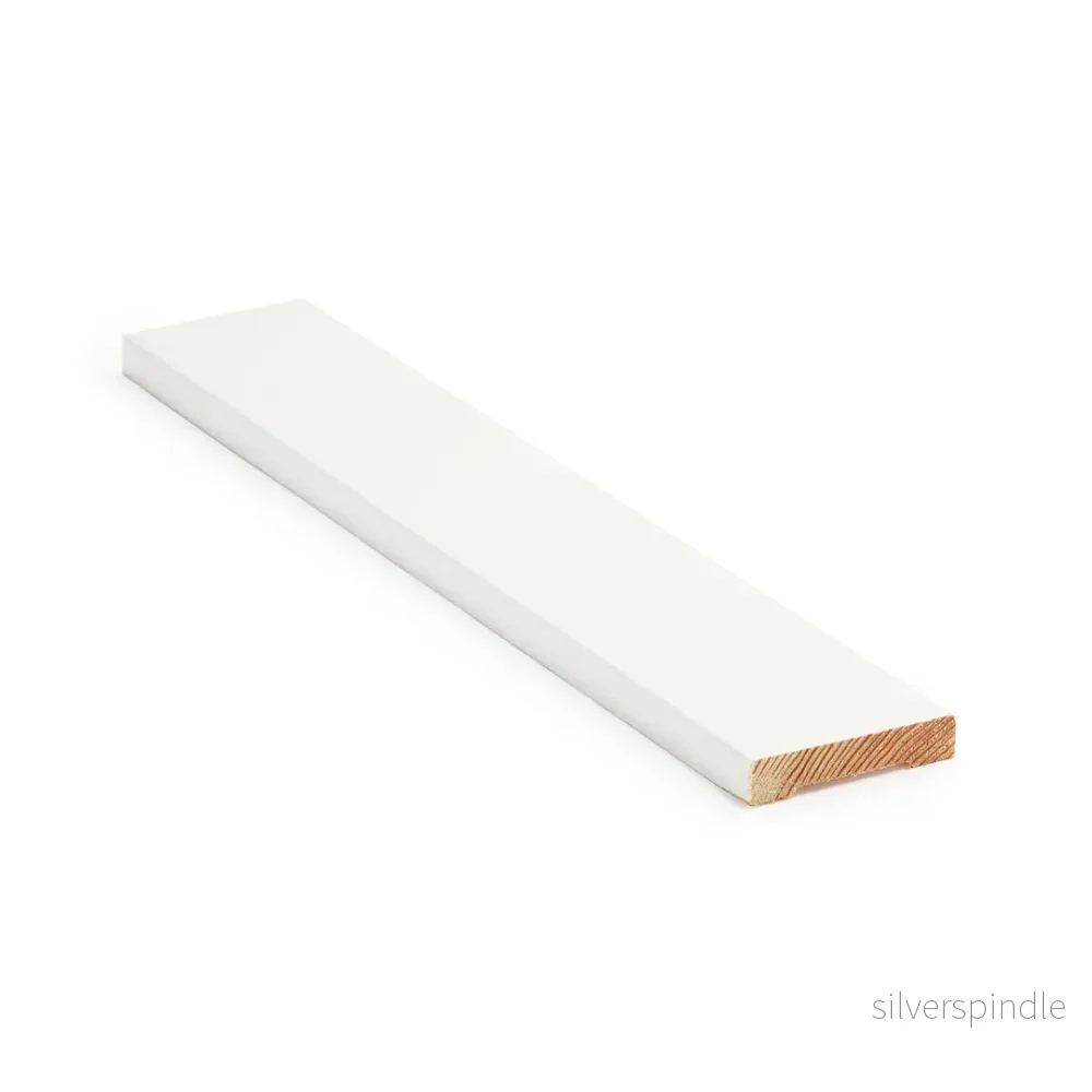 Täcklist 12x58, Furu, Vit