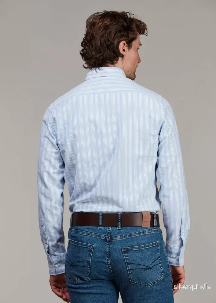 Hansen & Jacob Oxford Stripe Shirt Ljusblå - Bild 3