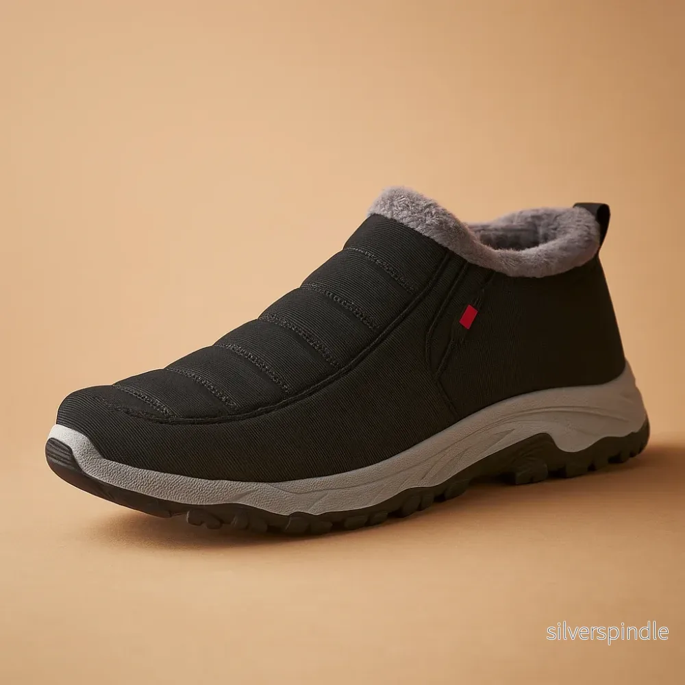 Vinterskor Herr | Slip-On Vinterskor med Plyschfoder | Halkfri Sula för Värme och Stabilitet