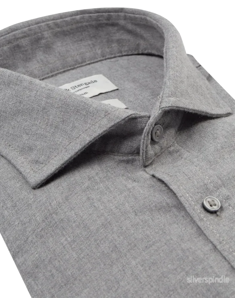 BS Sulayman Casual Slim Fit Skjorta - Grey - Bild 2