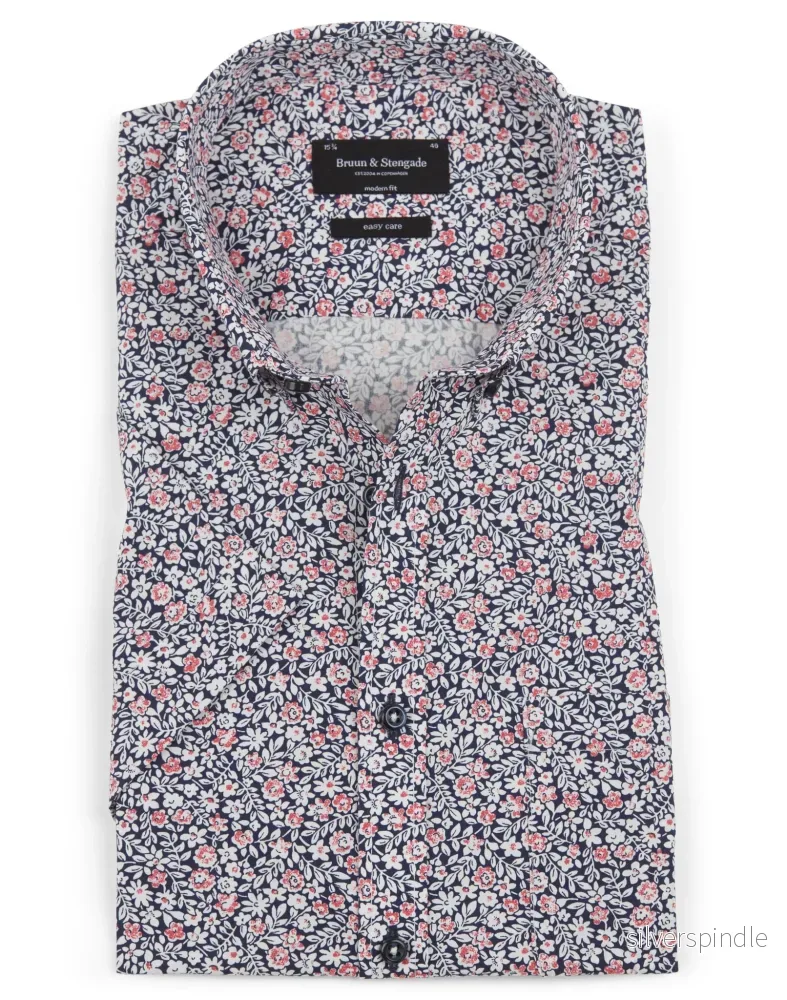 BS Nganga Modern Fit Skjorta - Navy