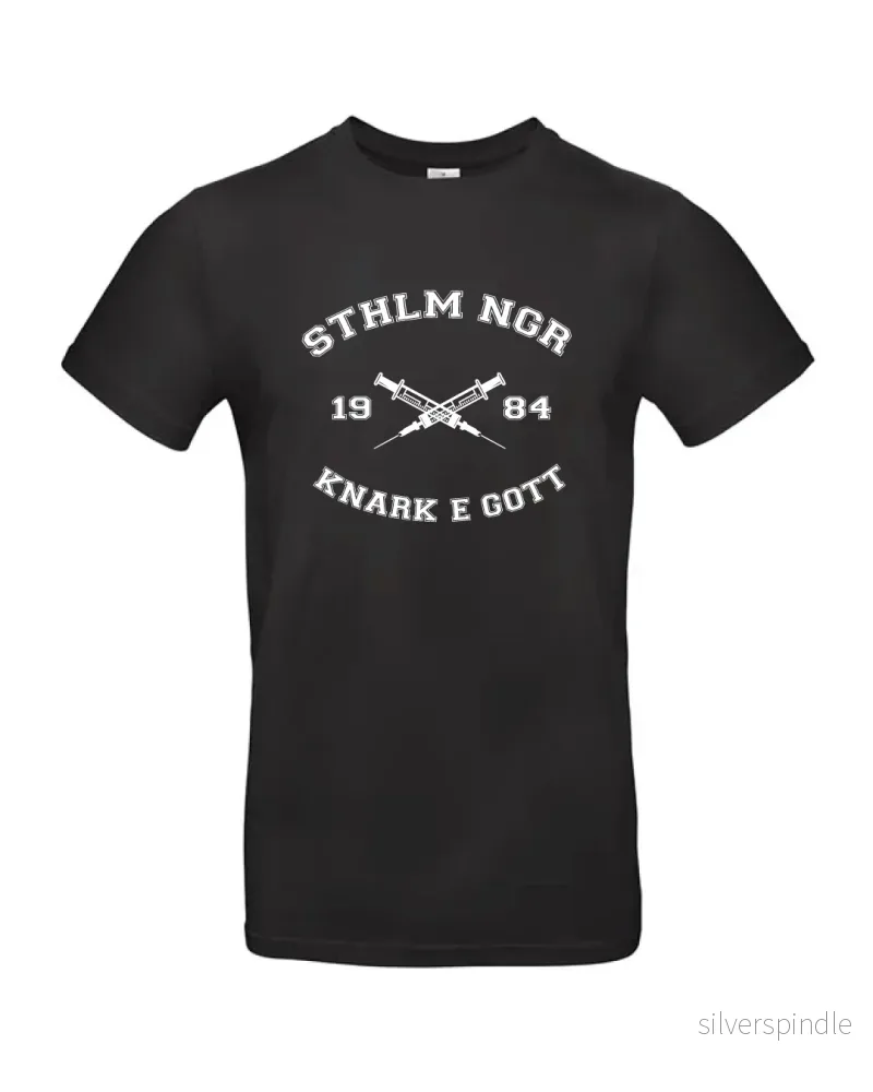 STHLM NGR T-shirt – Knark e Gott Black