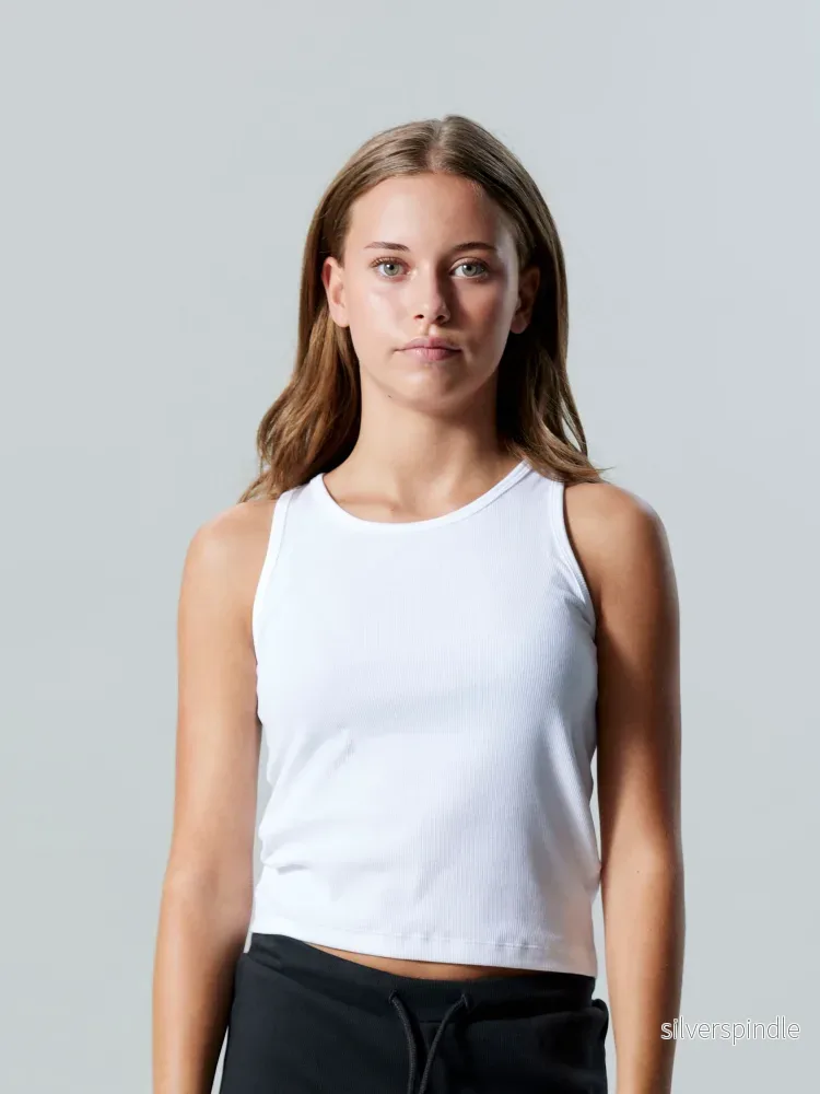 Ribbat Linne Crop Top - Bild 2