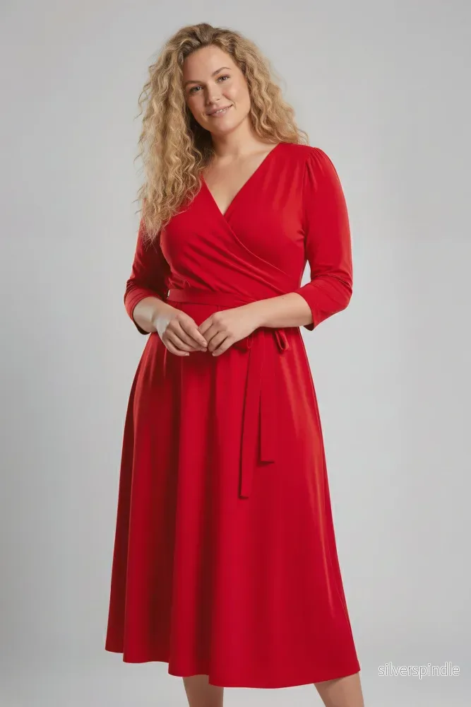 Ready to go midi jersey dress - True Red - Bild 3