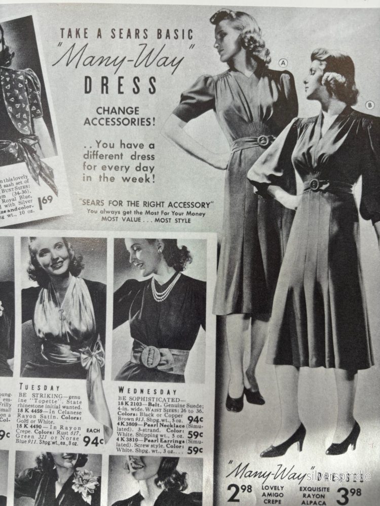 Stanwyck 1940-talsklänning - aubergine - Bild 2