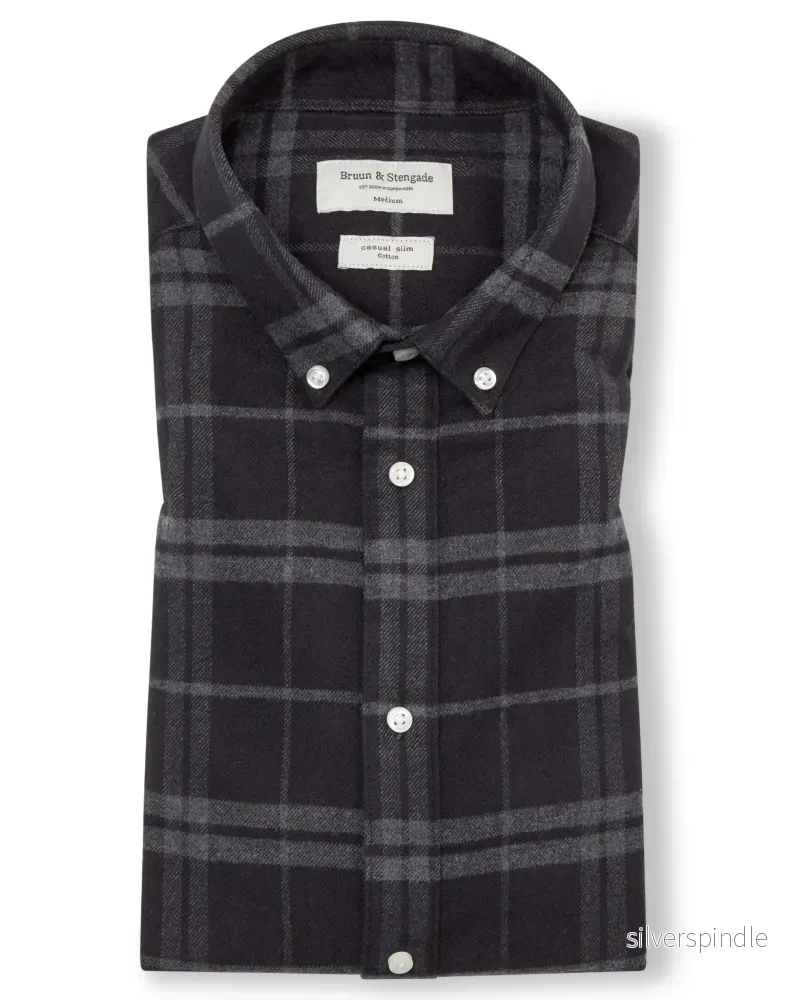 BS Hamza Casual Slim Fit Skjorta – Svart BS Hamza Casual Slim Fit Skjorta – Svart