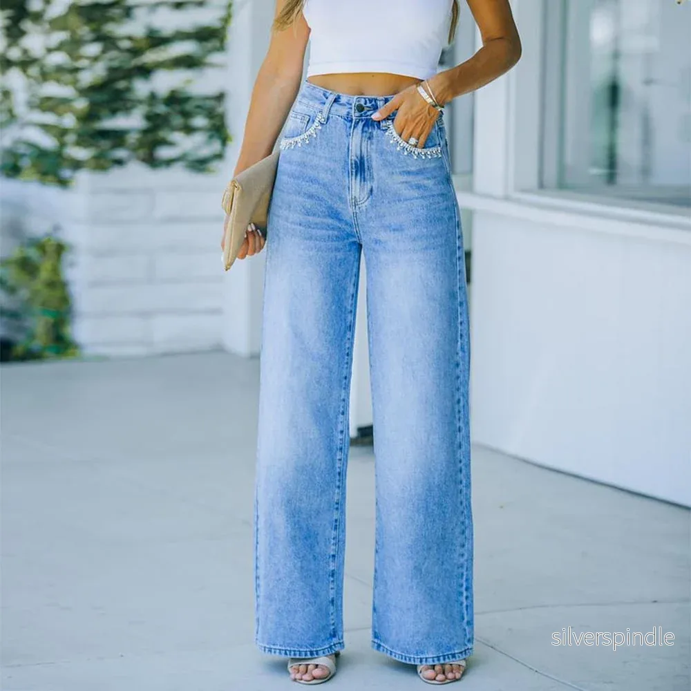 Sofia | Snygga Avslappnade Vida Ben Byxor i Denim Sofia | Snygga Avslappnade Vida Ben Byxor i Denim
