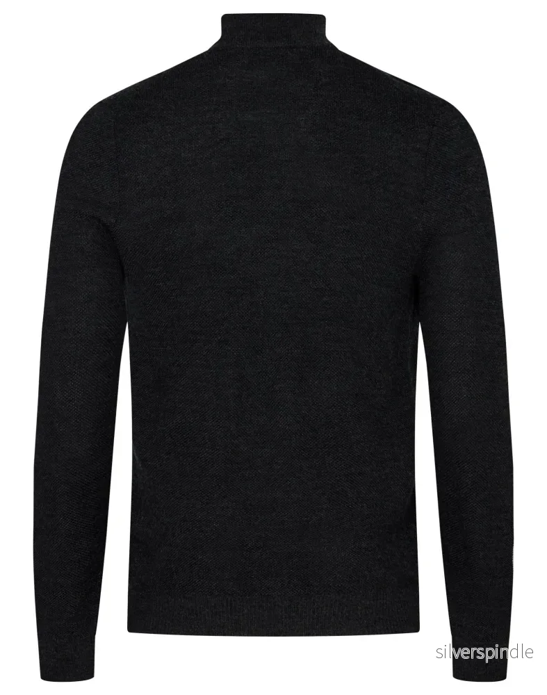 BS Conrad regular fit Stickad tröja - Charcoal - Bild 2