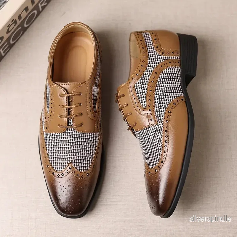 Oxford Skor för Män med Brogue Design och Vadderad Innersula | Tidlös Elegans för Affär och Fritid - Bild 3