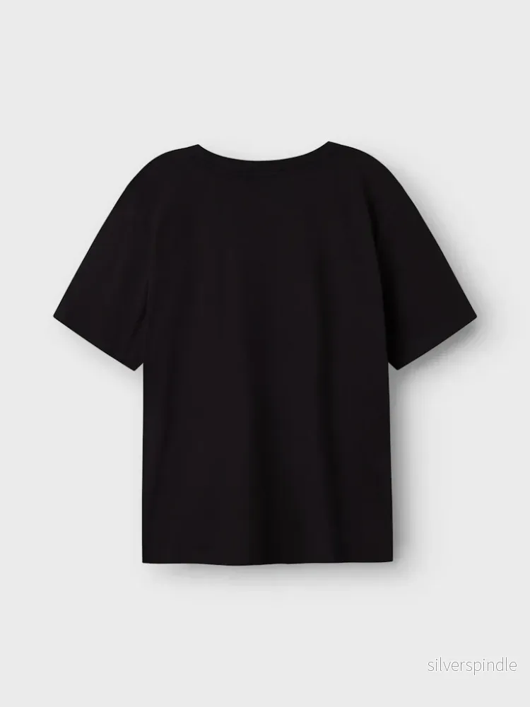 Svart T-shirt i ekologisk bomull - Bild 2